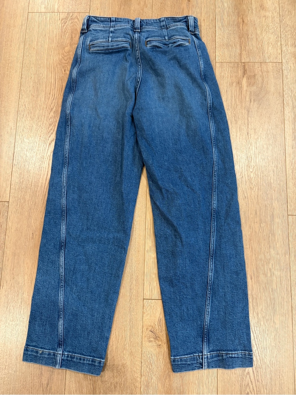 Madewell High Rise Seamed Straight Leg Jeans Trouser Style Medium Wash 27P - Picture 4 of 7